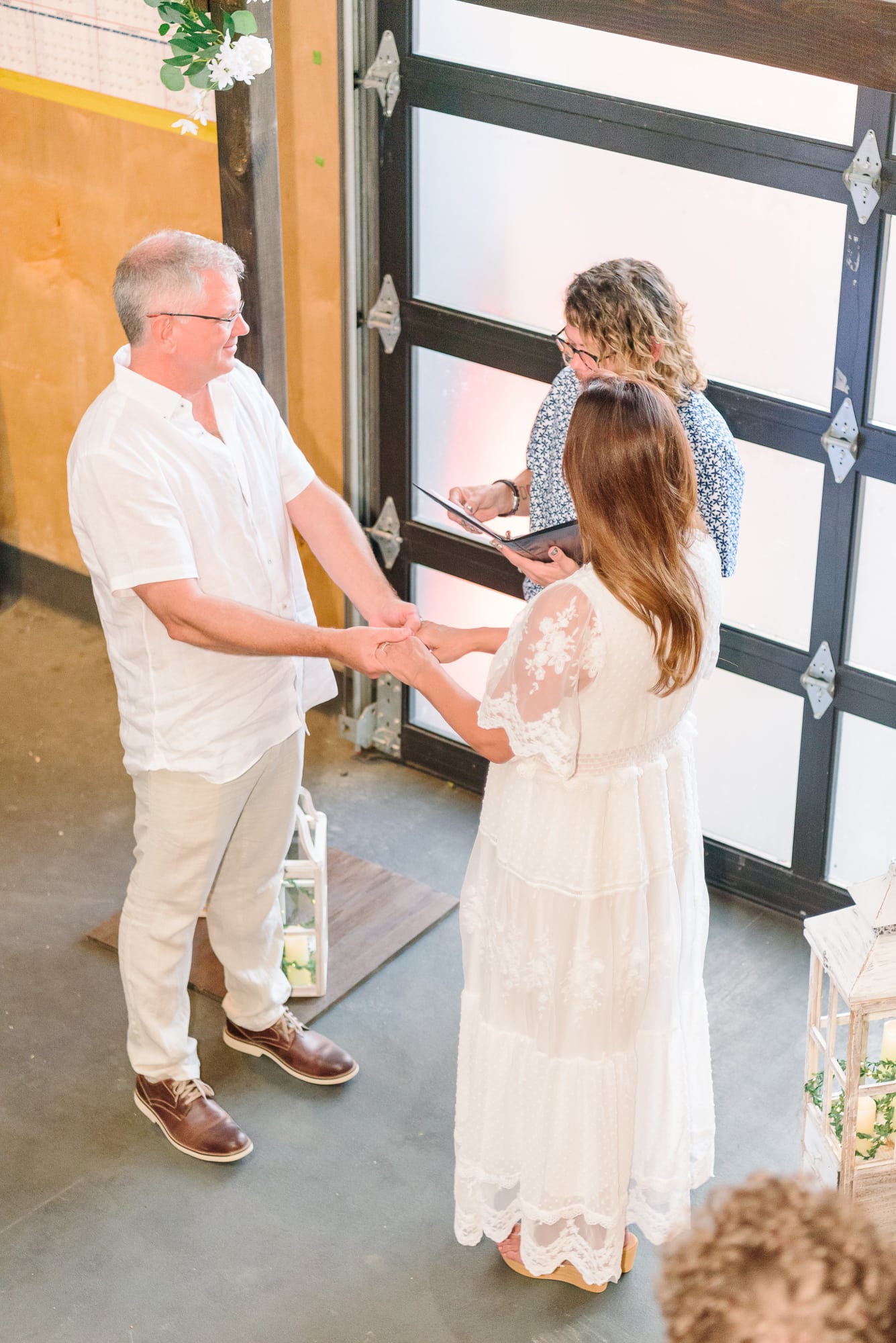 Micro wedding ceremony at Suffolk Punch Brewing.